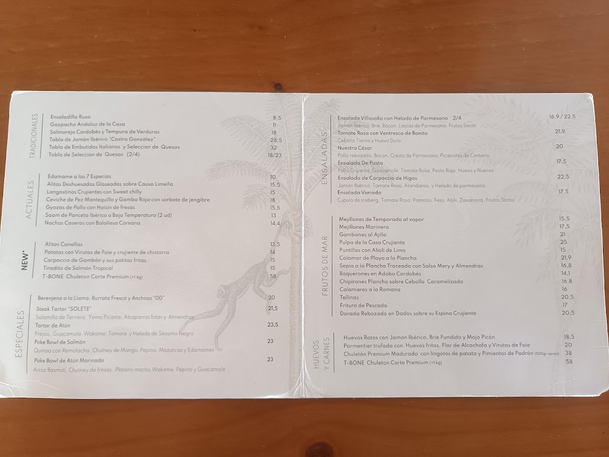 Villa Sofia Menu - Image 1